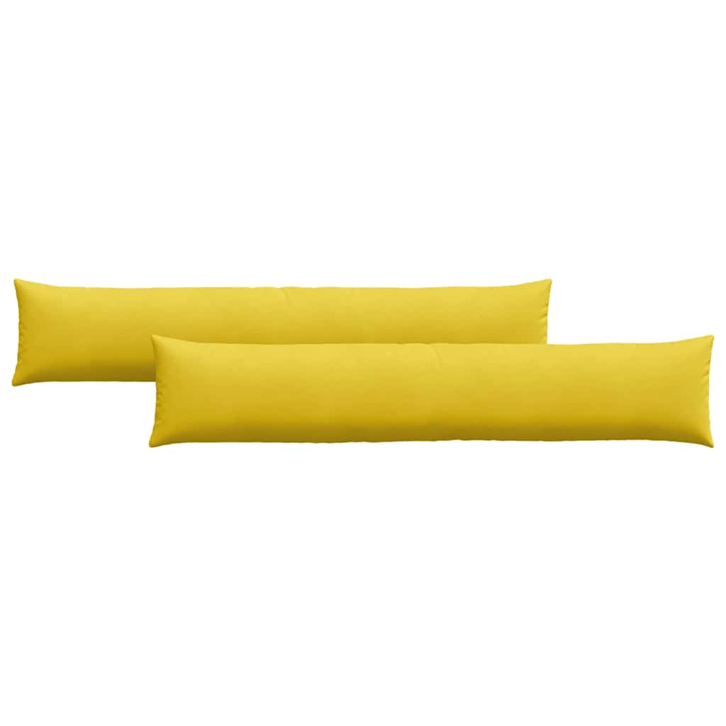 Cuscini da Divano 2 pcs Giallo 200 x 40 cm Tessuto in Cords | homemem39