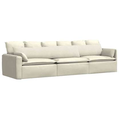Cuscini da Divano 2 pcs Crema 200 x 40 cm Tessuto in Cords | homemem39