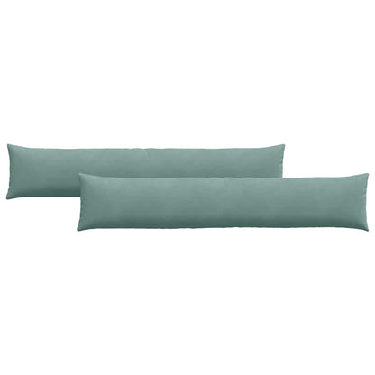 Cuscini da Divano 2 pcs Verde Mare 200 x 40 cm Tessuto in Cords | homemem39