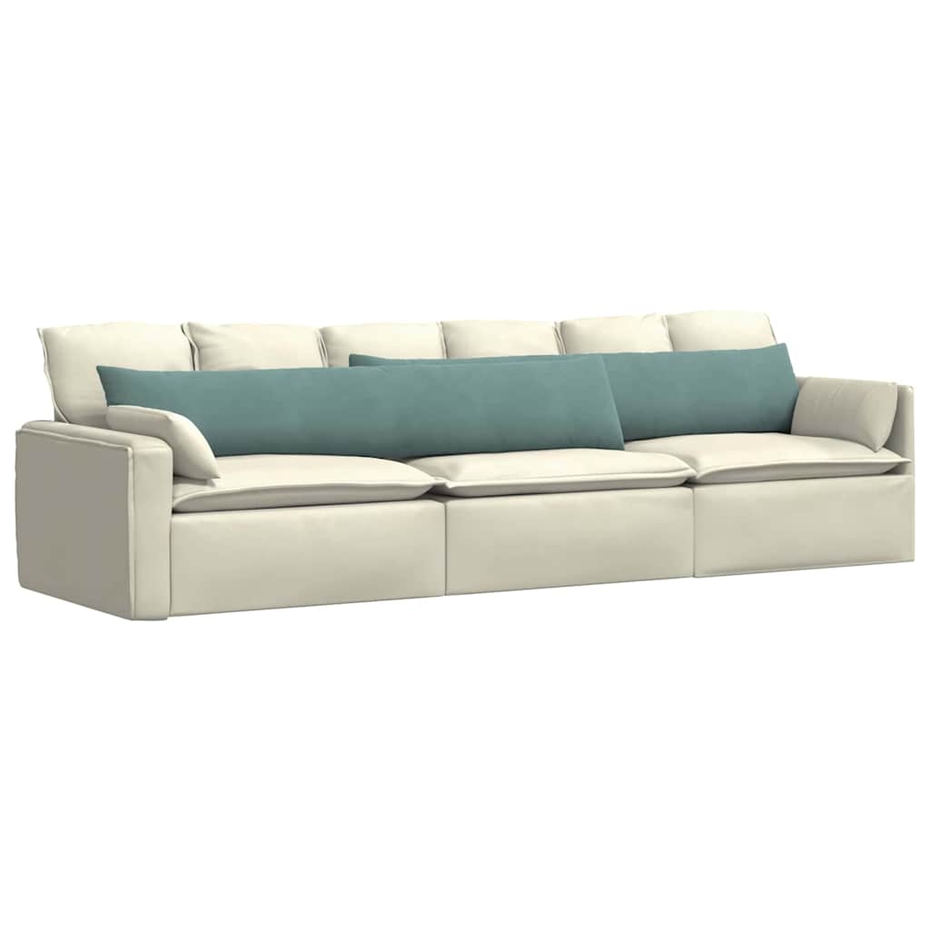 Cuscini da Divano 2 pcs Verde Mare 200 x 40 cm Tessuto in Cords | homemem39