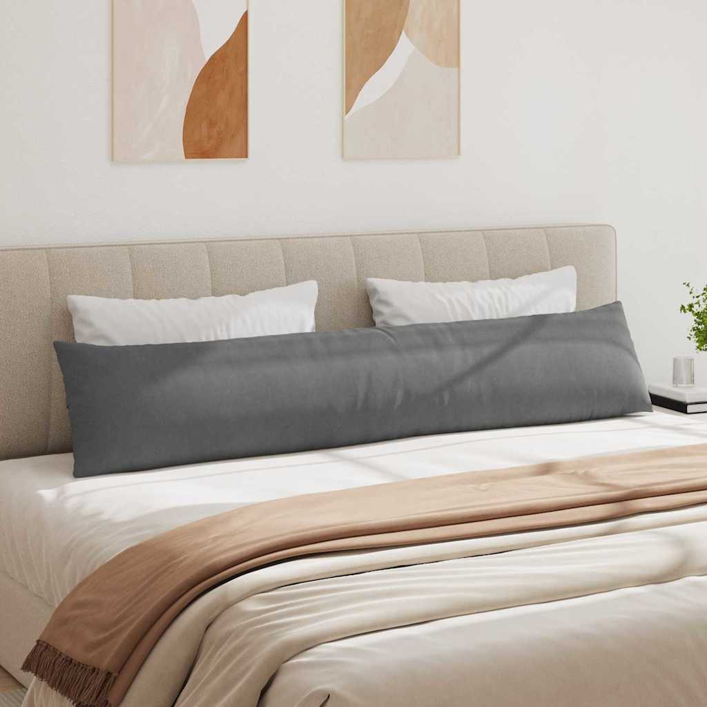 Cuscini da Divano 2 pcs Grigio scuro 200 x 40 cm Tessuto | homemem39