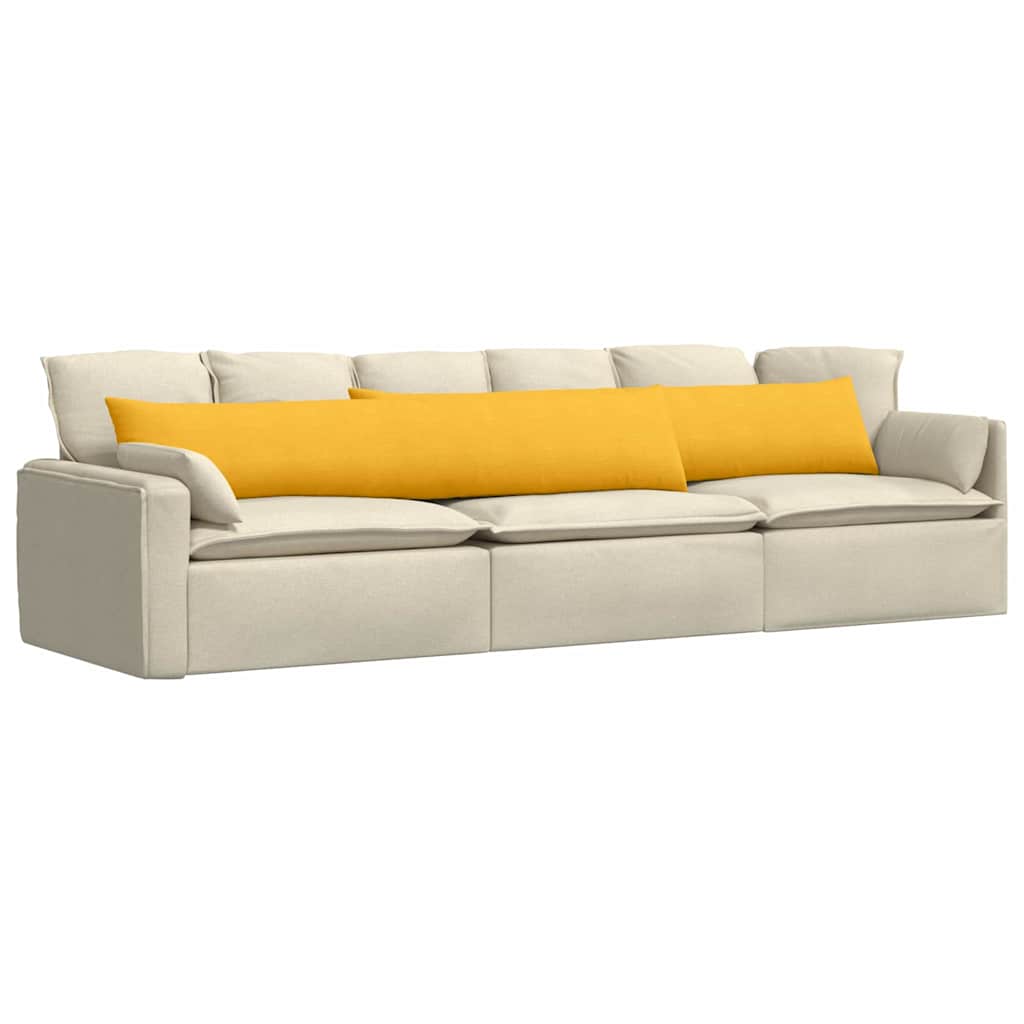 Cuscini da Divano 2 pcs Giallo Chiaro 200 x 40 cm | homemem39