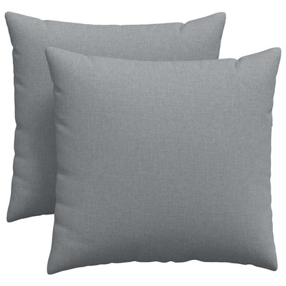 Cuscini da Divano 2 pcs Grigio chiaro 45 x 45 cm Tessuto | homemem39