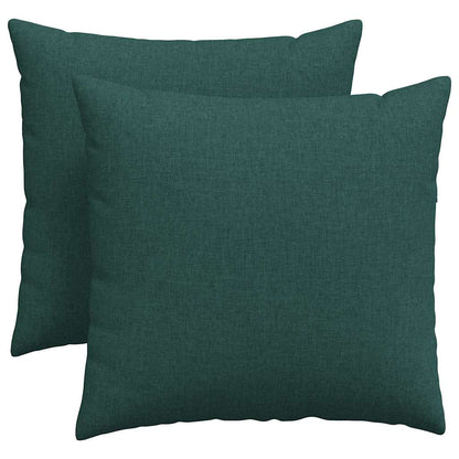 Cuscini da Divano 2 pcs Verde Scuro 45 x 45 cm Tessuto | homemem39