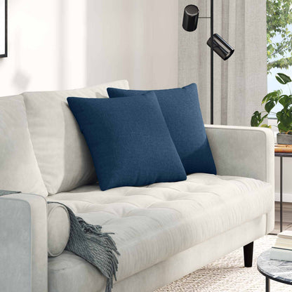 Cuscini da Divano 2 pcs Blu 45 x 45 cm Tessuto | homemem39
