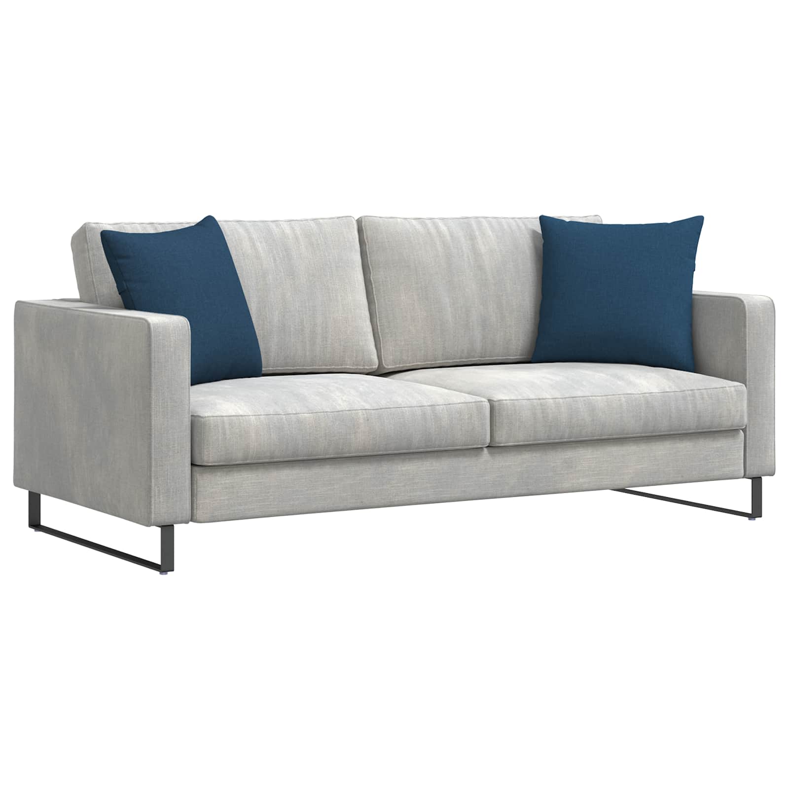 Cuscini da Divano 2 pcs Blu 45 x 45 cm Tessuto | homemem39