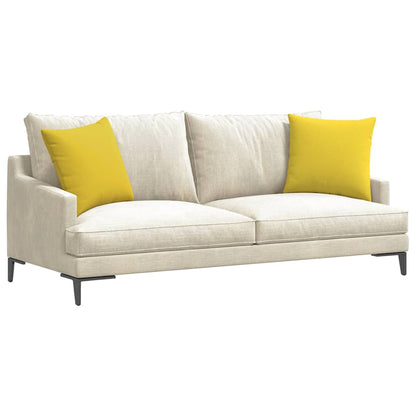 Cuscini da Divano 2 pcs Giallo Chiaro 45 x 45 cm Tessuto | homemem39