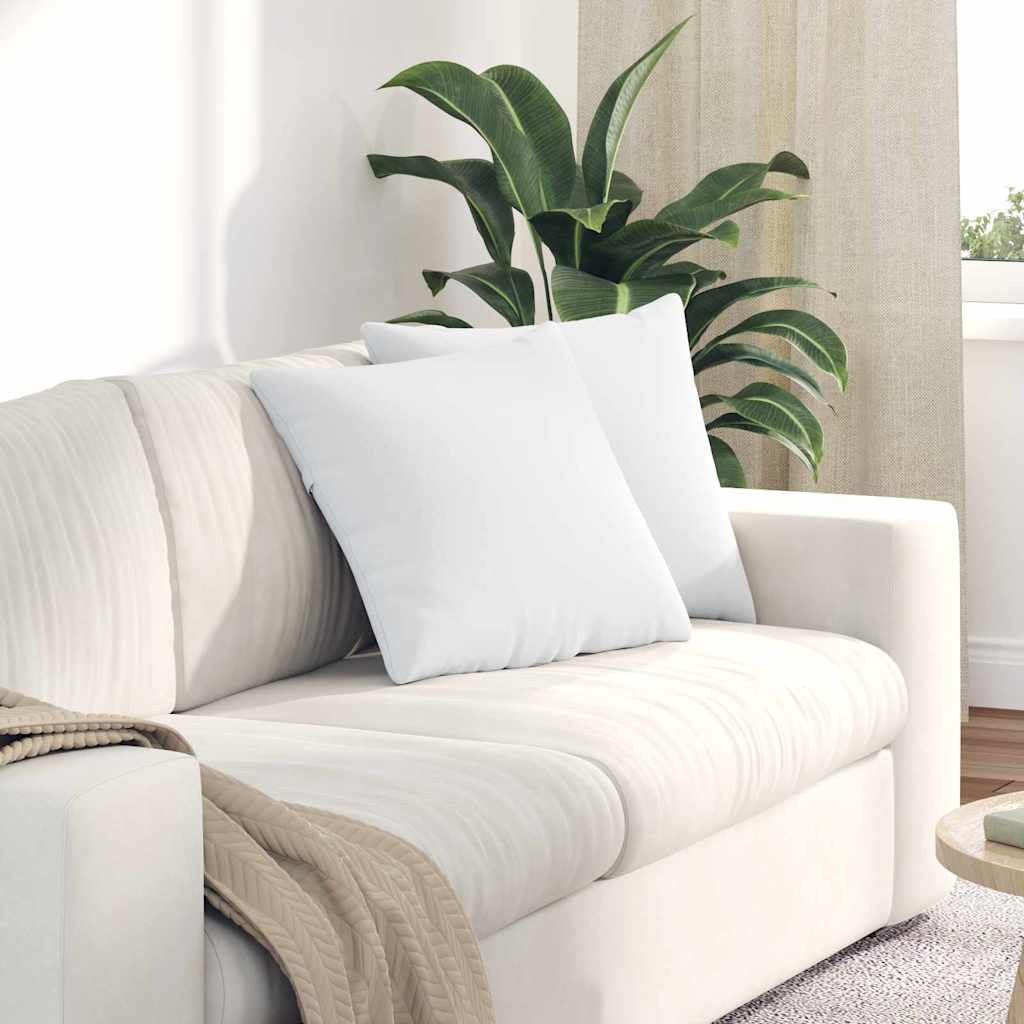 Cuscini da Divano 2 pcs Bianco 45 x 45 cm Tessuto | homemem39