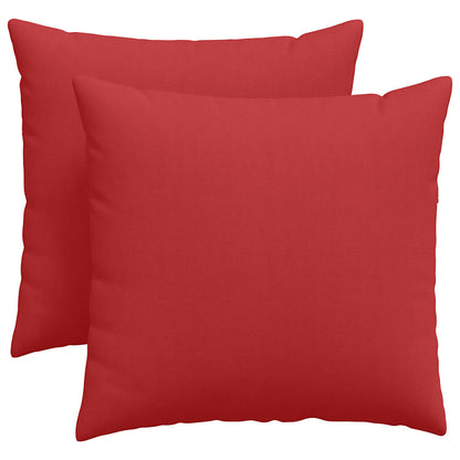 Cuscini da Divano 2 pcs Rosso 45 x 45 cm Tessuto | homemem39