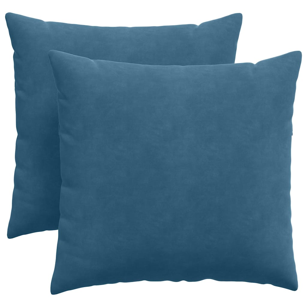 Cuscini da Divano 2 pcs Blu 45 x 45 cm Tessuto in Cords | homemem39