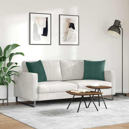 Cuscini da Divano 2 pcs Verde Scuro 45 x 45 cm Tessuto in Cords | homemem39