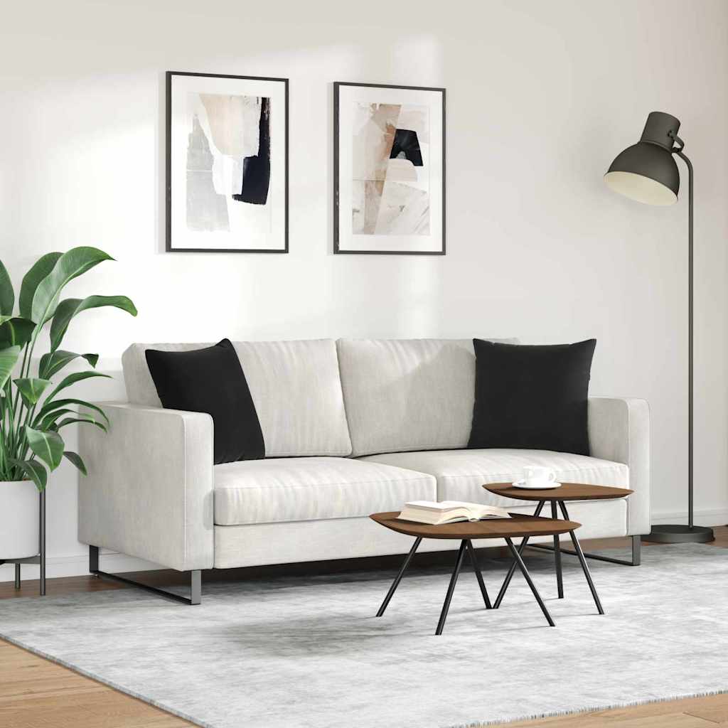 Cuscini da Divano 2 pcs Nero 45 x 45 cm Tessuto in Cords | homemem39