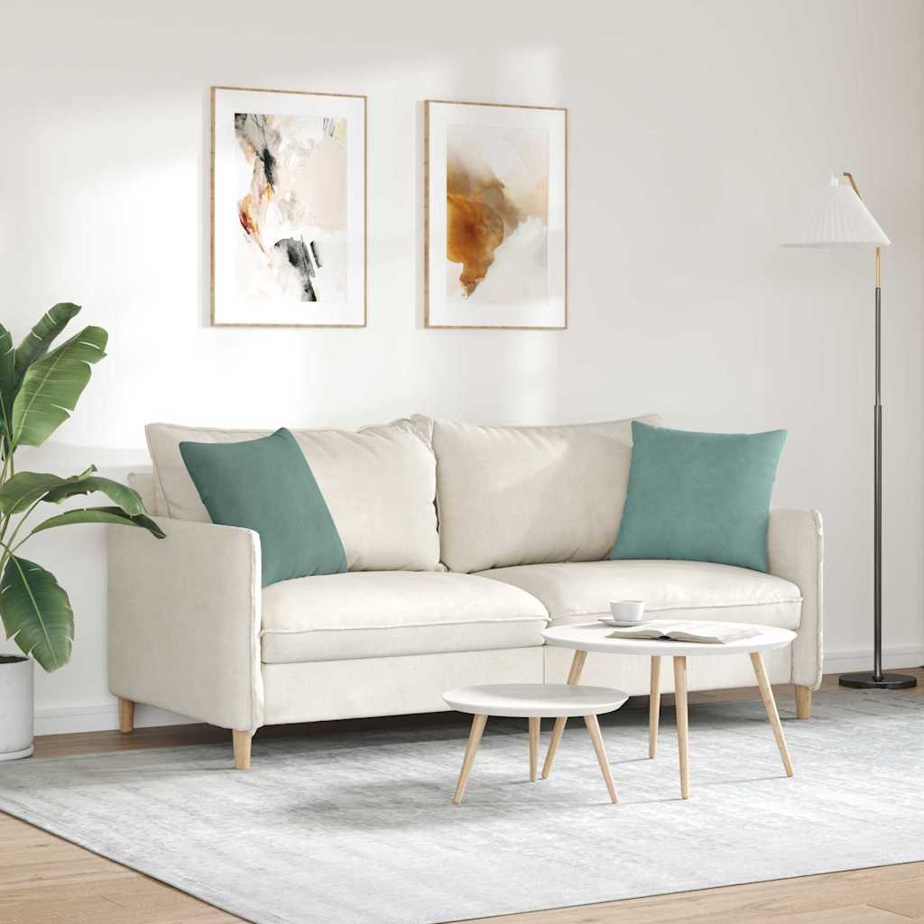 Cuscini da Divano 2 pcs Verde Mare 45 x 45 cm Tessuto in Cords | homemem39