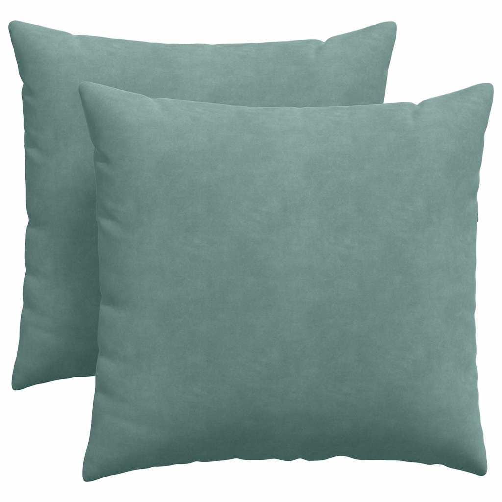 Cuscini da Divano 2 pcs Verde Mare 45 x 45 cm Tessuto in Cords | homemem39