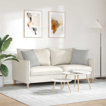 Cuscini da Divano 2 pcs Grigio chiaro 45 x 45 cm Tessuto | homemem39