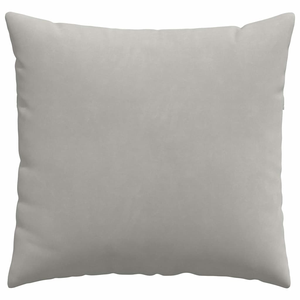 Cuscini da Divano 2 pcs Grigio chiaro 45 x 45 cm Tessuto | homemem39