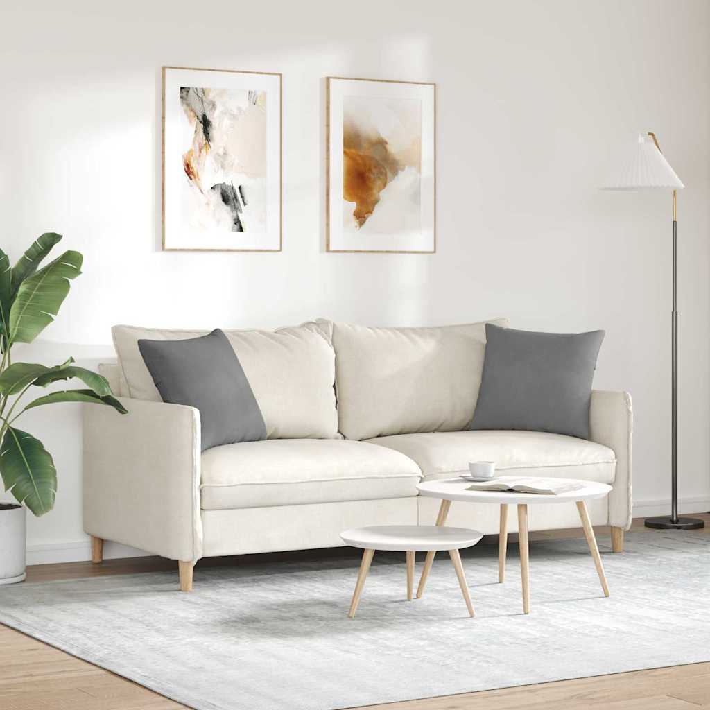 Cuscini da Divano 2 pcs Grigio scuro 45 x 45 cm Tessuto | homemem39