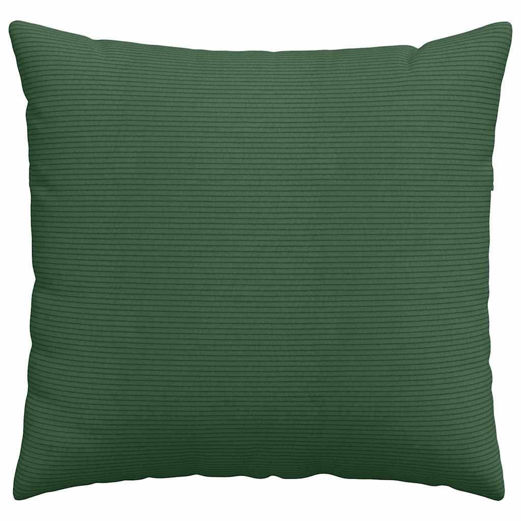 Cuscini da Divano 2 pcs Verde Scuro 45 x 45 cm Tessuto in Cords | homemem39