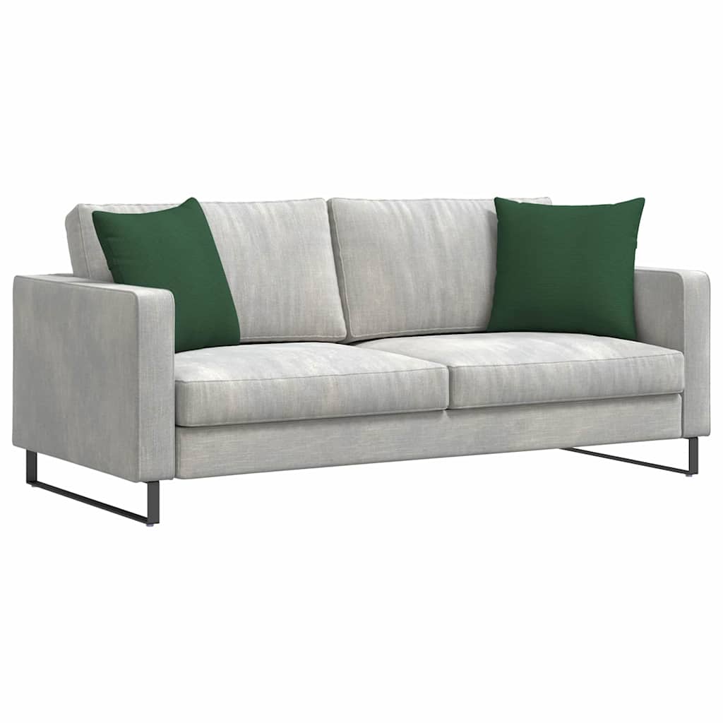 Cuscini da Divano 2 pcs Verde Scuro 45 x 45 cm Tessuto in Cords | homemem39