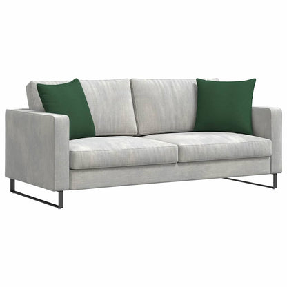 Cuscini da Divano 2 pcs Verde Scuro 45 x 45 cm Tessuto in Cords | homemem39