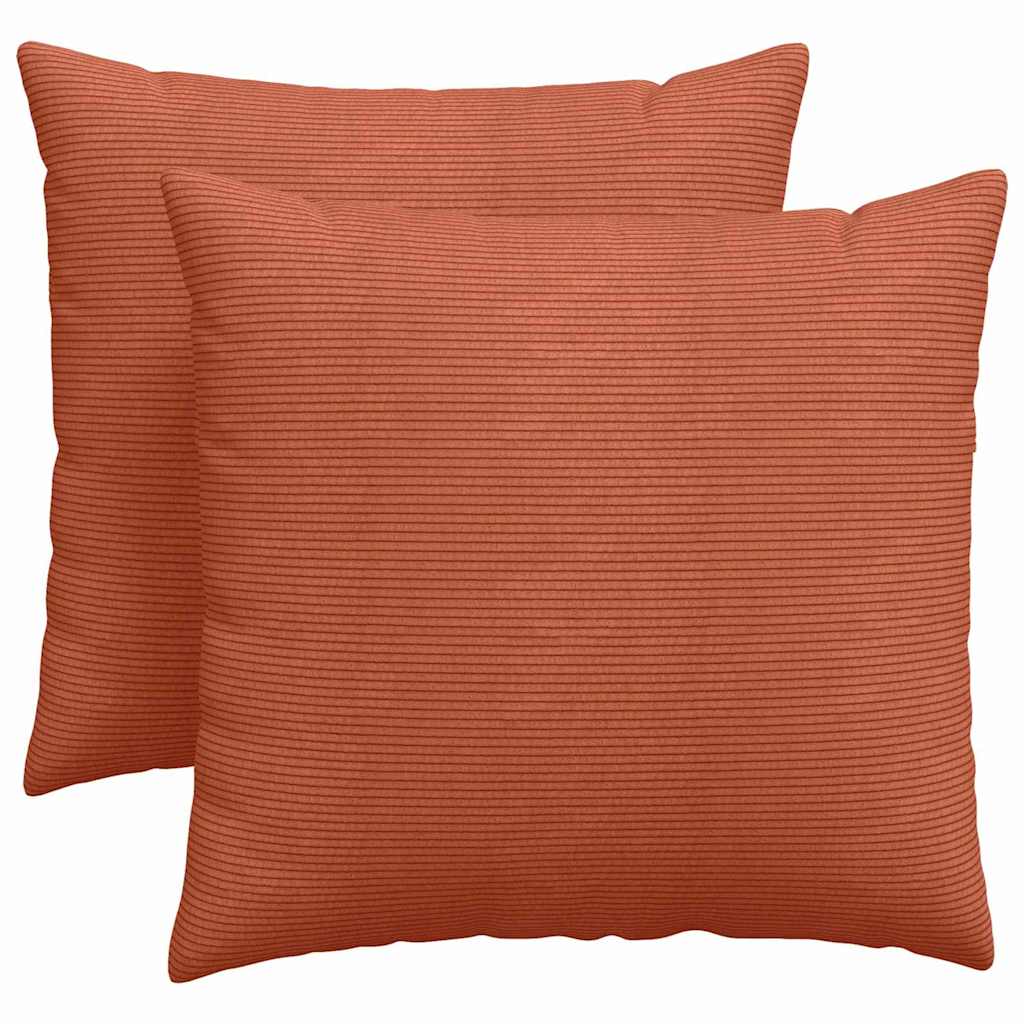 Cuscini da Divano 2 pcs Rosso Arancio 45 x 45 cm | homemem39