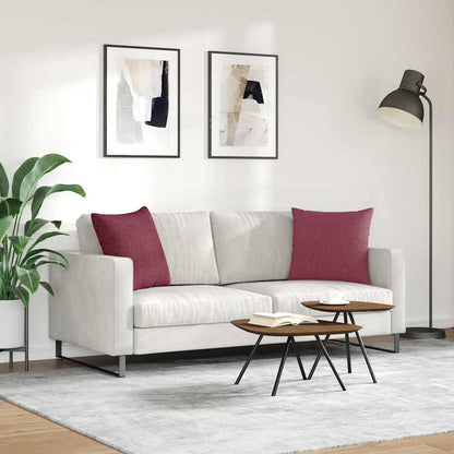Cuscini da Divano 2 pcs Rosso Vino 50 x 50 cm Tessuto | homemem39