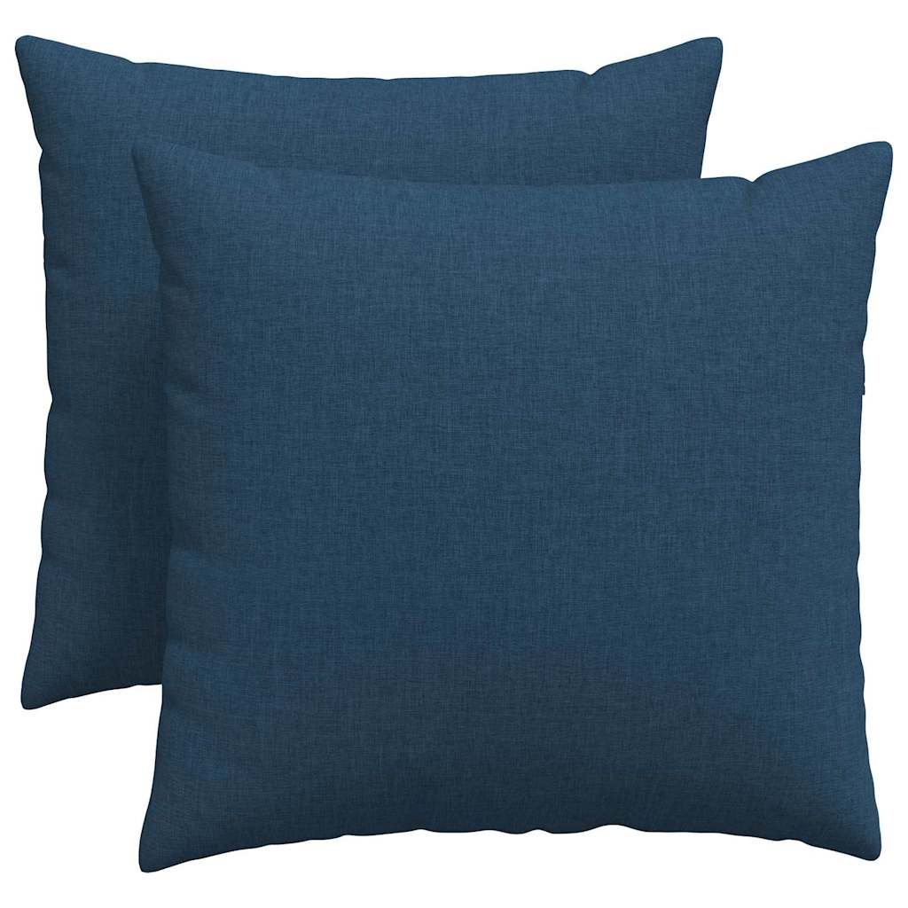 Cuscini da Divano 2 pcs Blu 50 x 50 cm Tessuto | homemem39