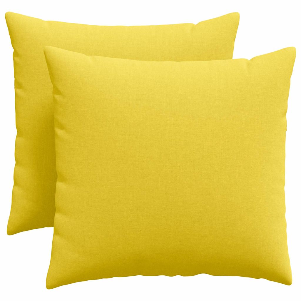 Cuscini da Divano 2 pcs Giallo Chiaro 50 x 50 cm Tessuto | homemem39