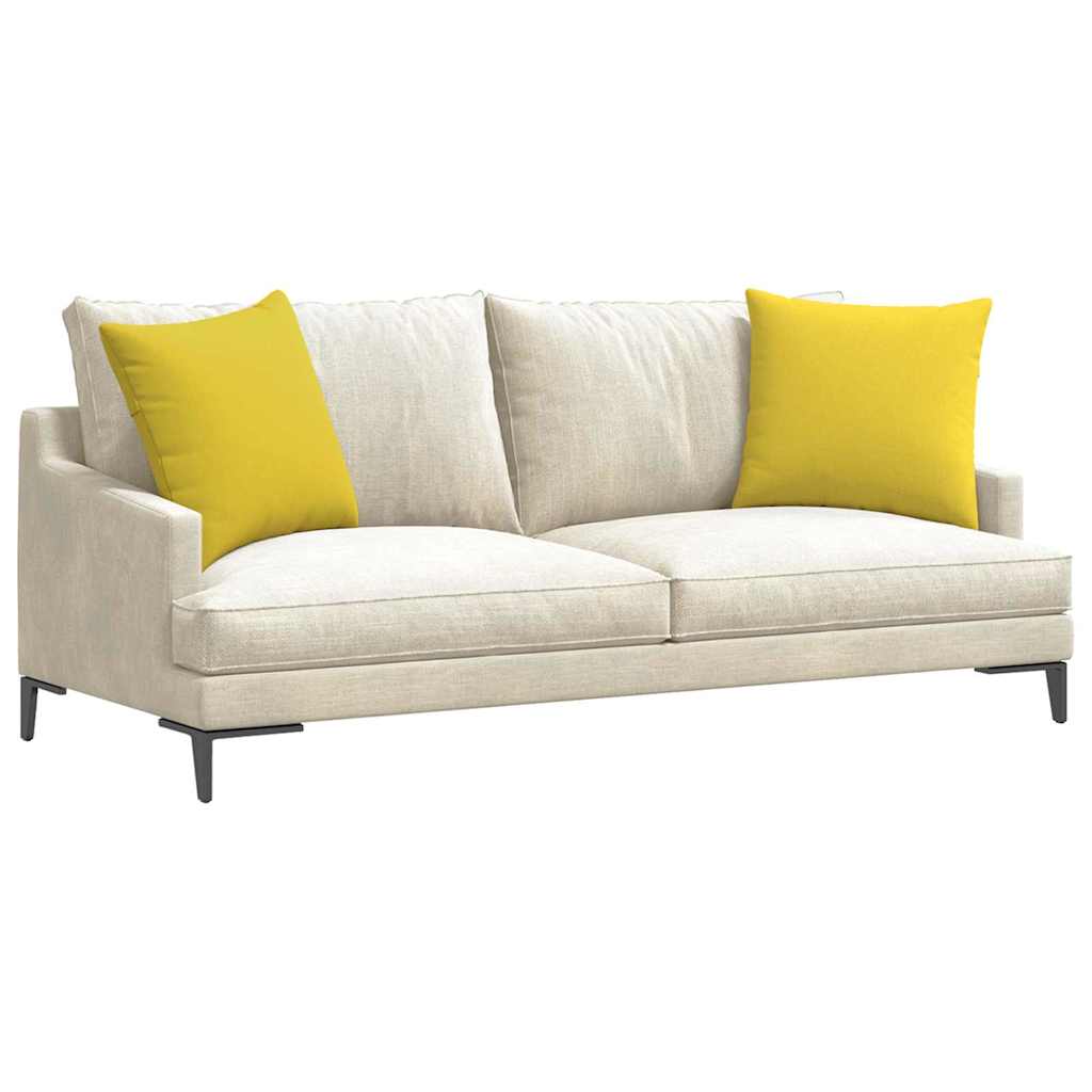 Cuscini da Divano 2 pcs Giallo Chiaro 50 x 50 cm Tessuto | homemem39