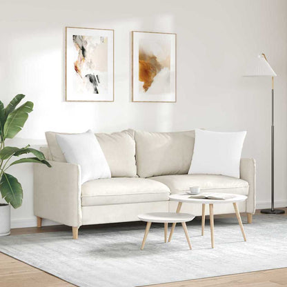 Cuscini da Divano 2 pcs Bianco 50 x 50 cm Tessuto | homemem39