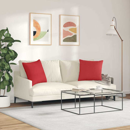 Cuscini da Divano 2 pcs Rosso 50 x 50 cm Tessuto | homemem39