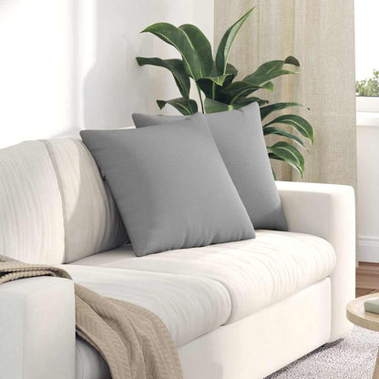 Cuscini da Divano 2 pcs Grigio Nuvola 50 x 50 cm Tessuto | homemem39