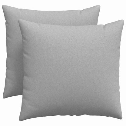 Cuscini da Divano 2 pcs Grigio Nuvola 50 x 50 cm Tessuto | homemem39