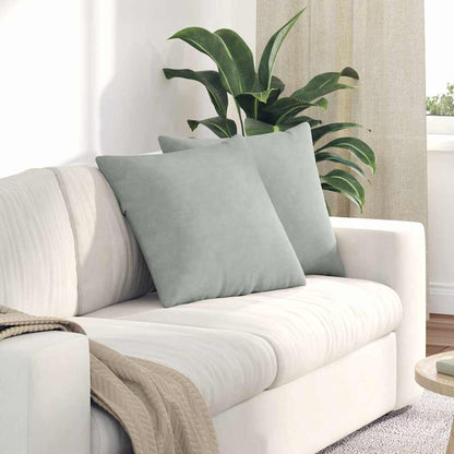 Cuscini da Divano 2 pcs Grigio chiaro 50 x 50 cm | homemem39