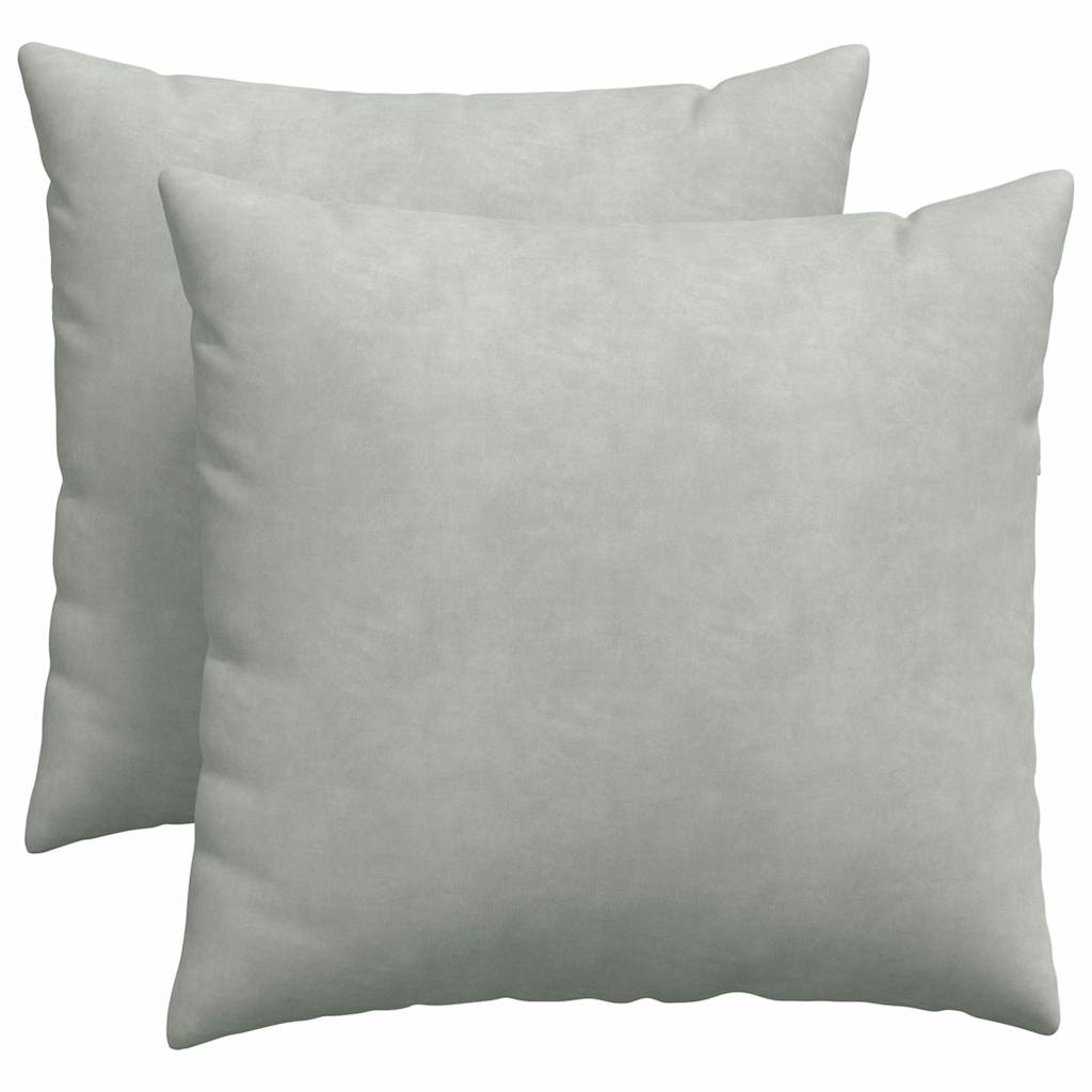 Cuscini da Divano 2 pcs Grigio chiaro 50 x 50 cm | homemem39