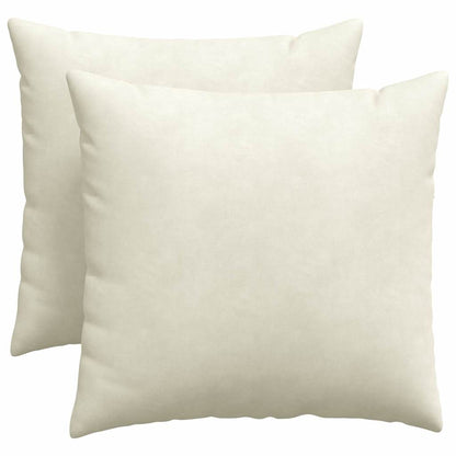 Cuscini da Divano 2 pcs Crema 50 x 50 cm Tessuto in Cords | homemem39