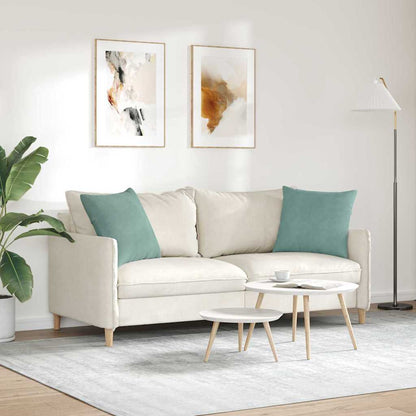 Cuscini da Divano 2 pcs Verde Mare 50 x 50 cm Tessuto in Cords | homemem39