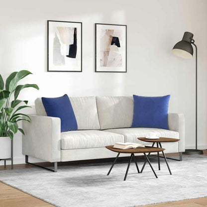 Cuscini da Divano 2 pcs Blu Polizia 50 x 50 cm Tessuto in Cords | homemem39