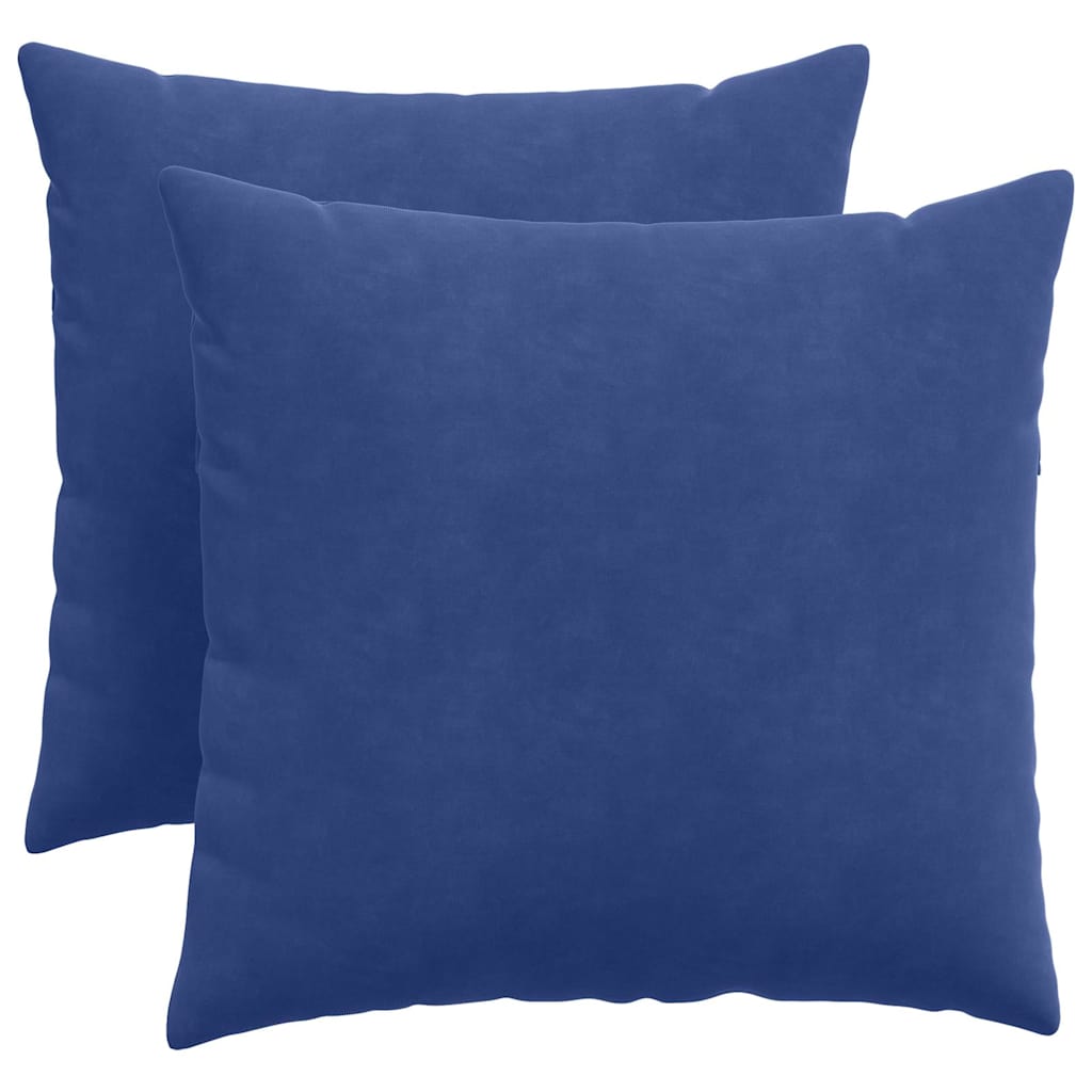 Cuscini da Divano 2 pcs Blu Polizia 50 x 50 cm Tessuto in Cords | homemem39
