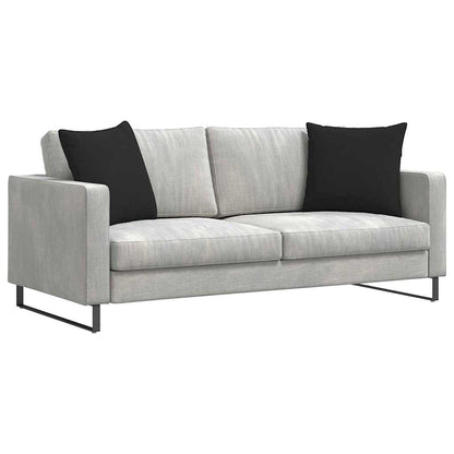 Cuscini da Divano 2 pcs Nero 50 x 50 cm Tessuto | homemem39