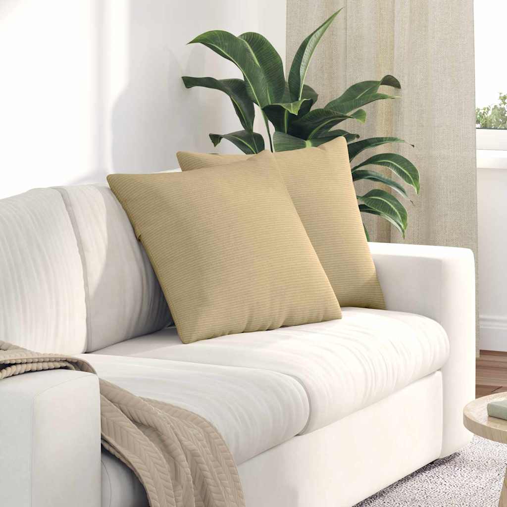 Cuscini da Divano 2 pcs Grigio Verde 50 x 50 cm | homemem39