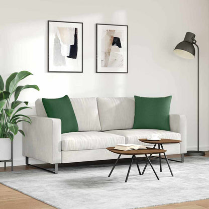 Cuscini da Divano 2 pcs Verde Scuro 50 x 50 cm Tessuto in Cords | homemem39
