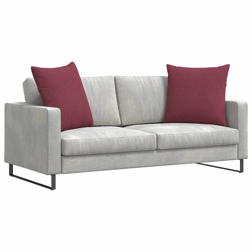 Cuscini da Divano 2 pcs Rosso Vino 60 x 60 cm Tessuto | homemem39