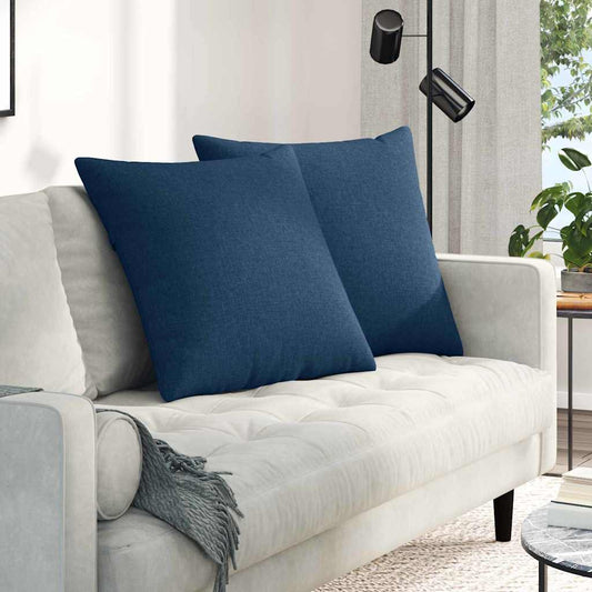Cuscini da Divano 2 pcs Blu 60 x 60 cm Tessuto | homemem39