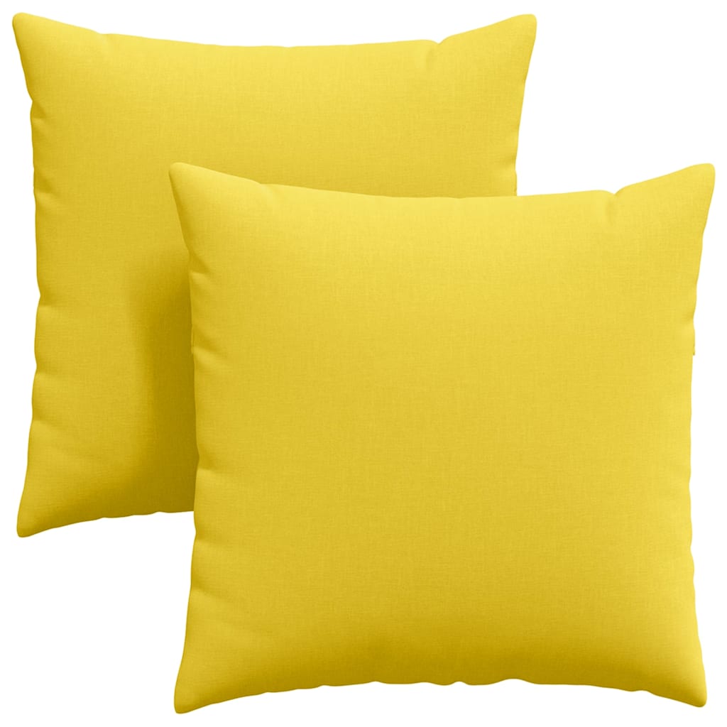 Cuscini da Divano 2 pcs Giallo Chiaro 60 x 60 cm Tessuto | homemem39