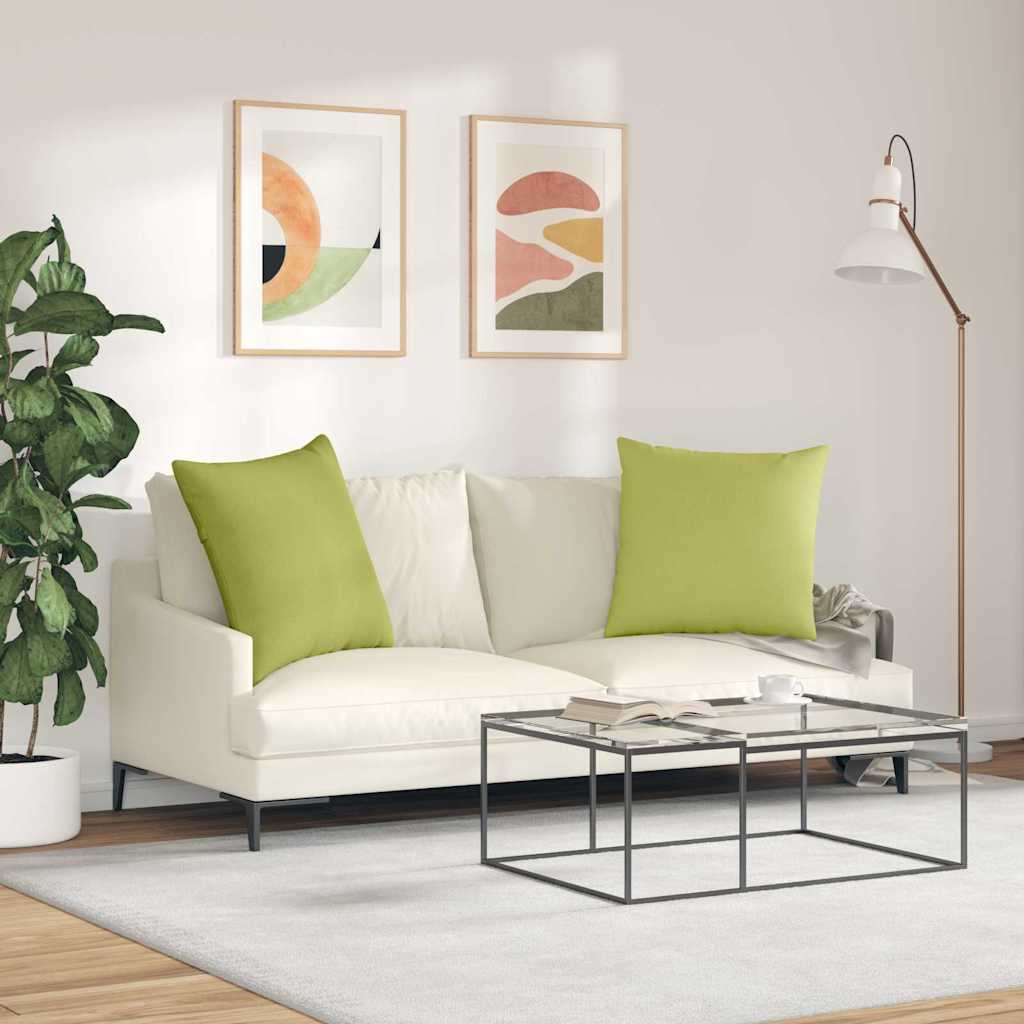 Cuscini da Divano 2 pcs Verde chiaro 60 x 60 cm Tessuto | homemem39