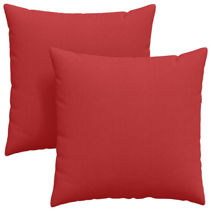 Cuscini da Divano 2 pcs Rosso 60 x 60 cm Tessuto | homemem39