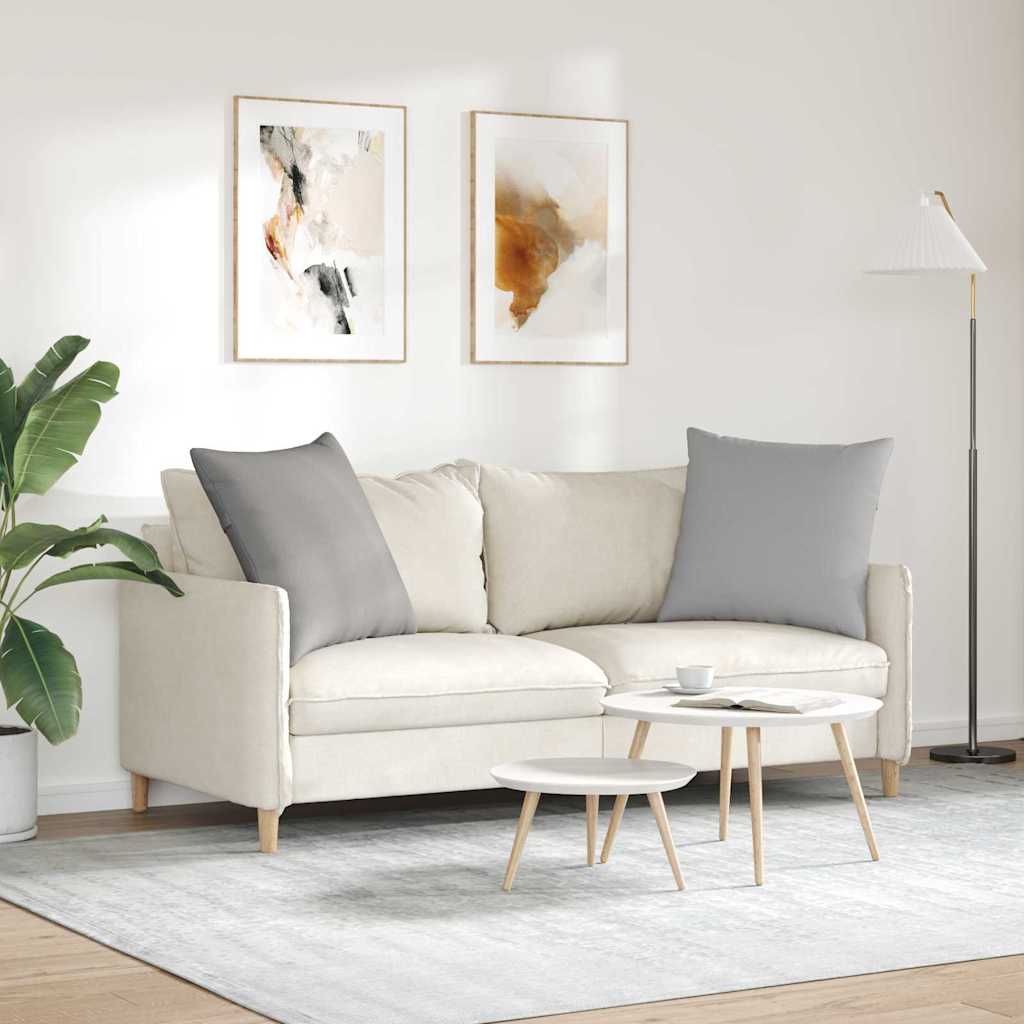 Cuscini da Divano 2 pcs Grigio Nuvola 60 x 60 cm Tessuto | homemem39
