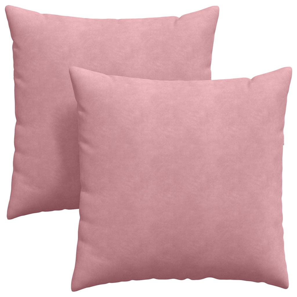 Cuscini da Divano 2 pcs Rosa 60 x 60 cm Tessuto in Cords | homemem39
