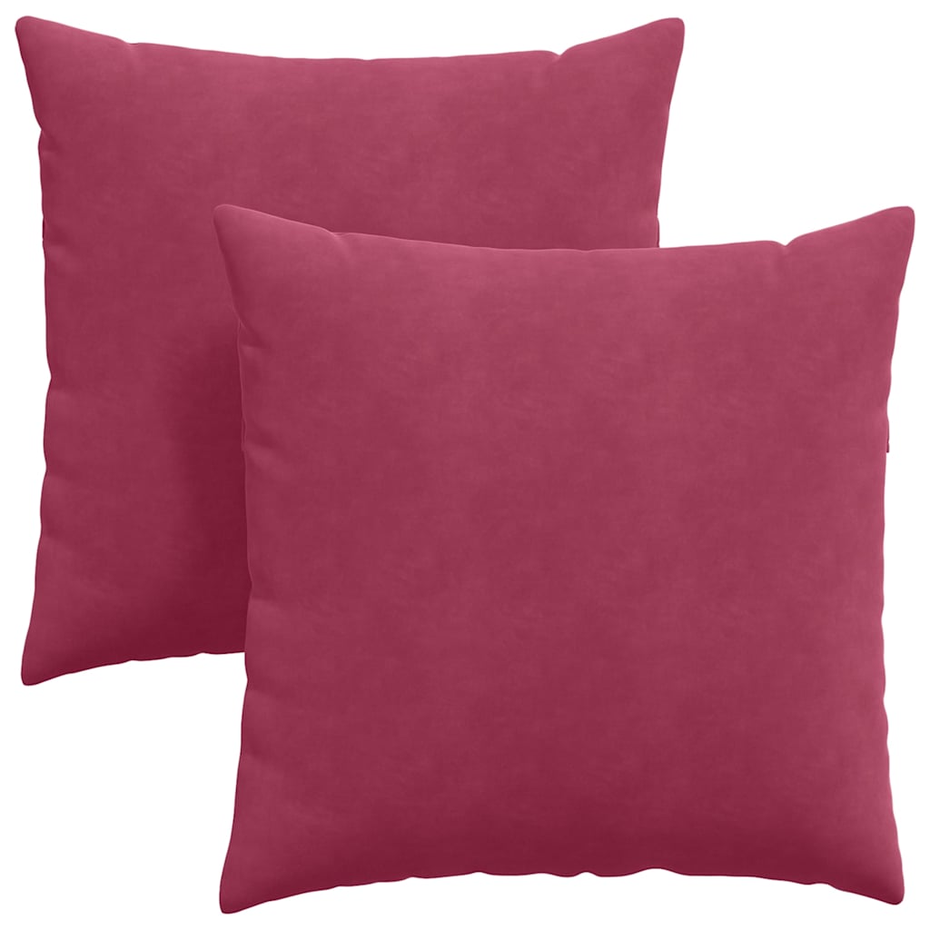 Cuscini da Divano 2 pcs Rosso Vino 60 x 60 cm Tessuto in Cords | homemem39